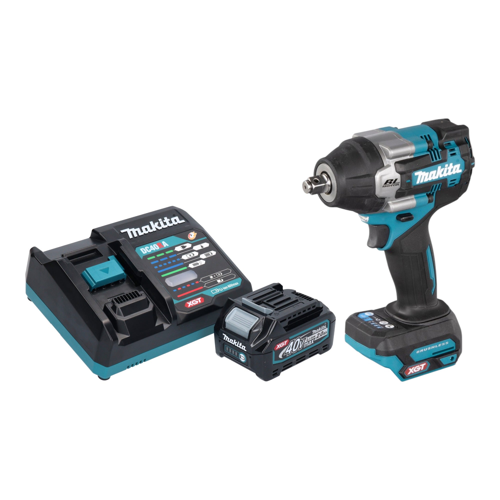 Makita TW 007 GA101 Akku Schlagschrauber 40 V max 760 Nm 1 2 Brushless 1x Akku 2 0 Ah Ladegeraet 0 - toolbrothers
