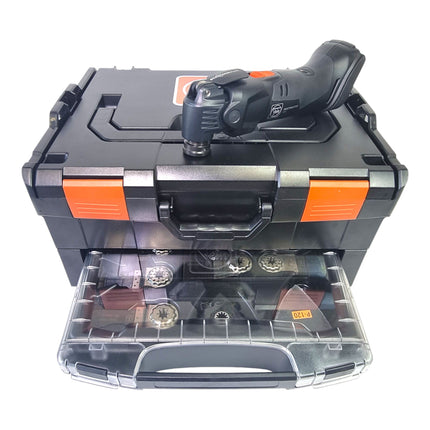Fein Multimaster AMM 500 Plus AS akumulatorowe narzędzie wielofunkcyjne 18 V Starlock Plus Black Edition + 33 szt. akcesoriów + L-Boxx - bez akumulatora, bez ładowarki