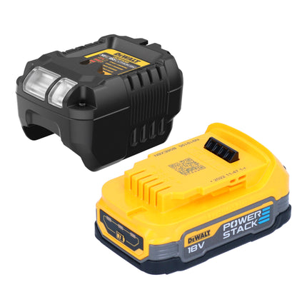 DeWalt DCW 210 E1 akumulatorowa szlifierka oscylacyjna 18 V 125 mm bezszczotkowa + 1x akumulator Powerstack 1,7 Ah + ładowarka