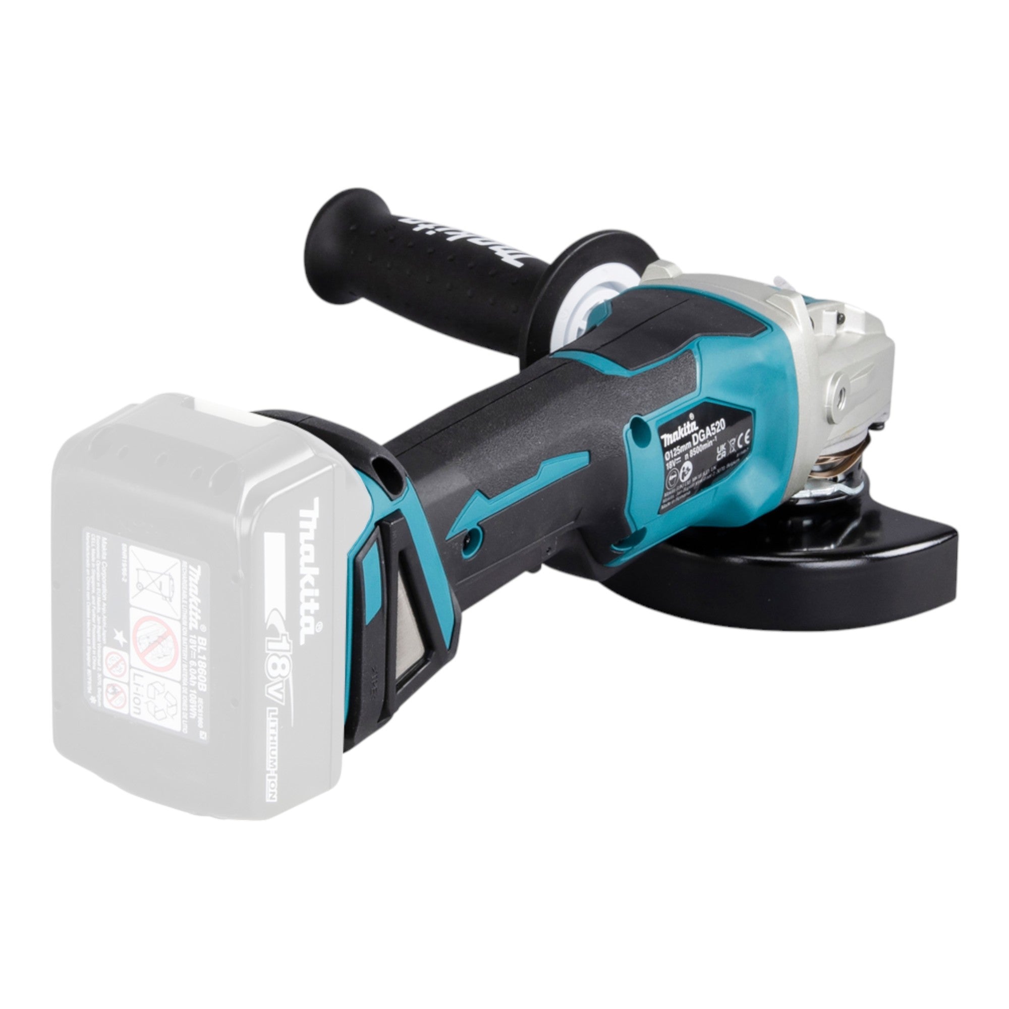 Makita DGA 520 ST1JX1 Akku Winkelschleifer 18 V 125 mm X LOCK Brushless 1x Akku 5 0 Ah Ladegeraet Makpac 4 - toolbrothers