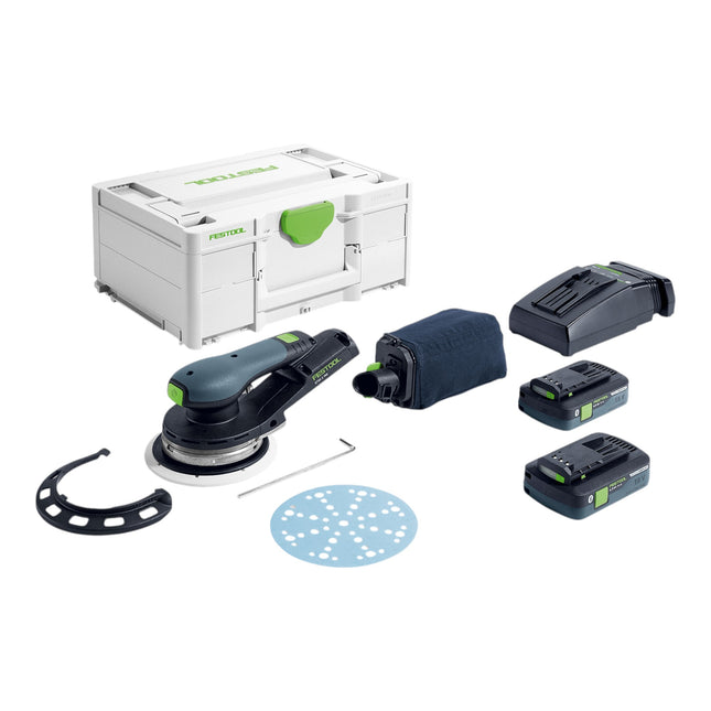 Festool ETSC 2 150 4 0 I Plus Akku Exzenterschleifer 18 V 150 mm Brushless 577726 2x Akku 4 0 Ah Ladegeraet Systainer 0 - toolbrothers
