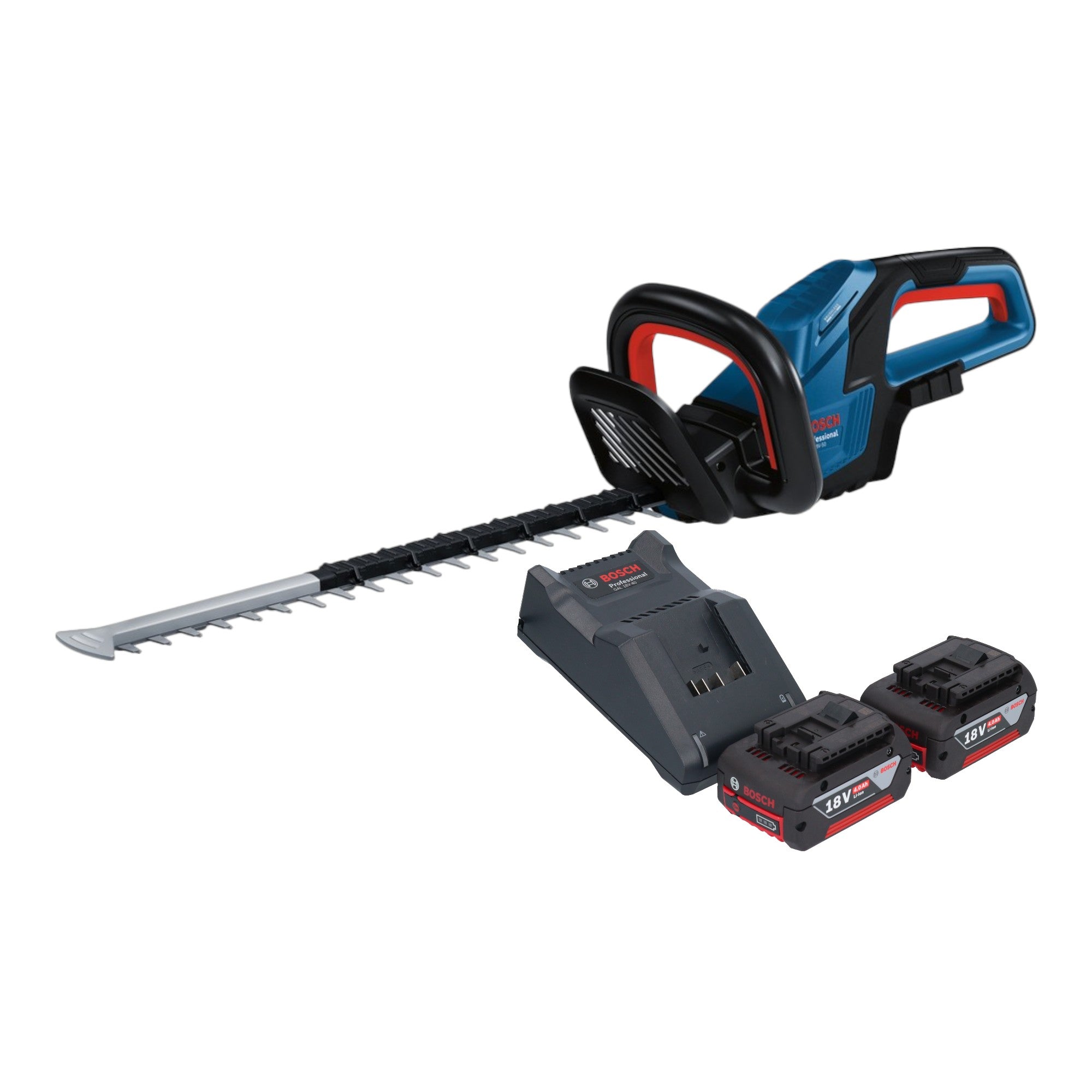 Bosch GHE 18V 50 Professional Akku Heckenschere 18 V 50 cm Brushless 2x Akku 4 0 Ah Ladegeraet 0 - toolbrothers
