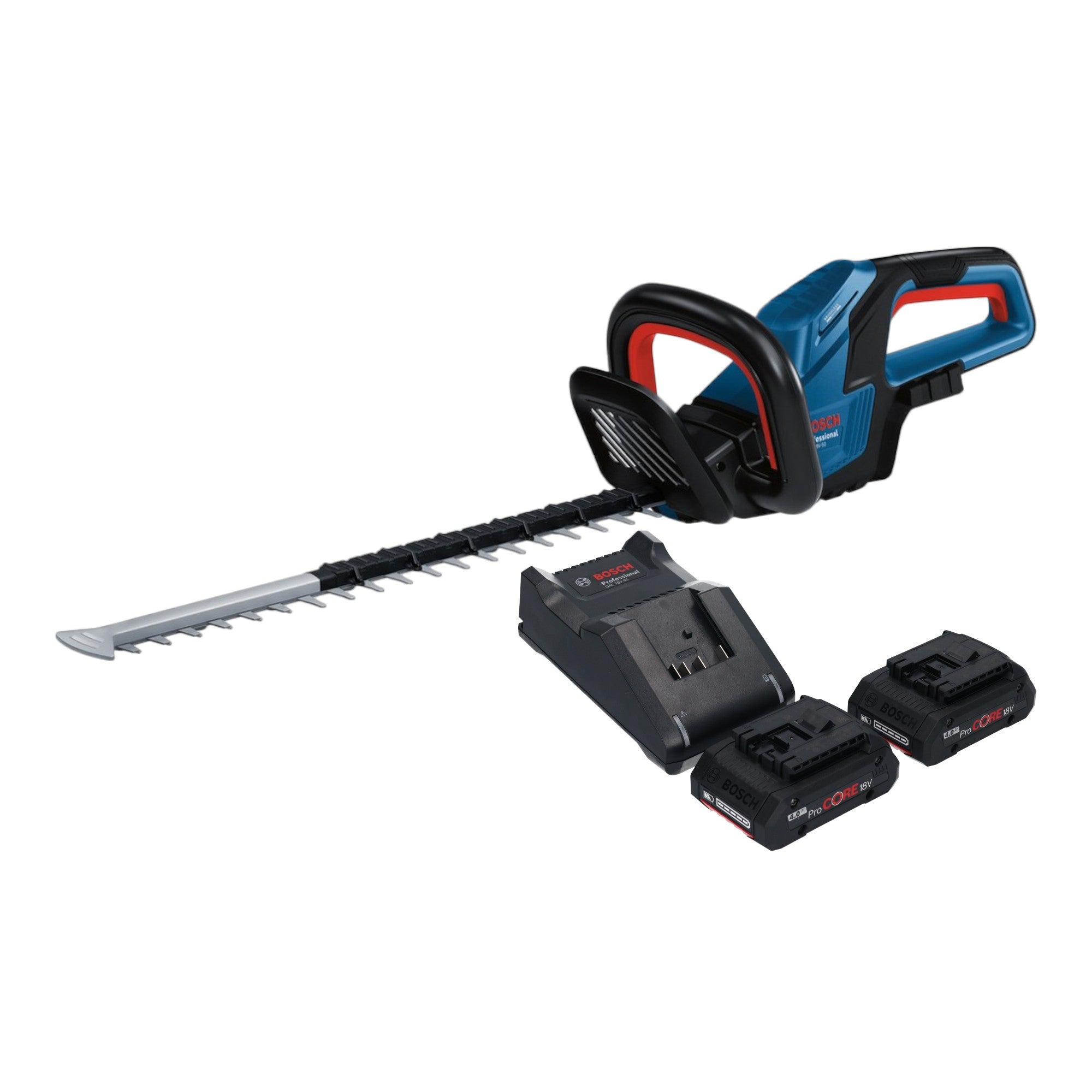 Bosch GHE 18V 50 Professional Akku Heckenschere 18 V 50 cm Brushless 2x ProCORE Akku 4 0 Ah Ladegeraet 0 - toolbrothers