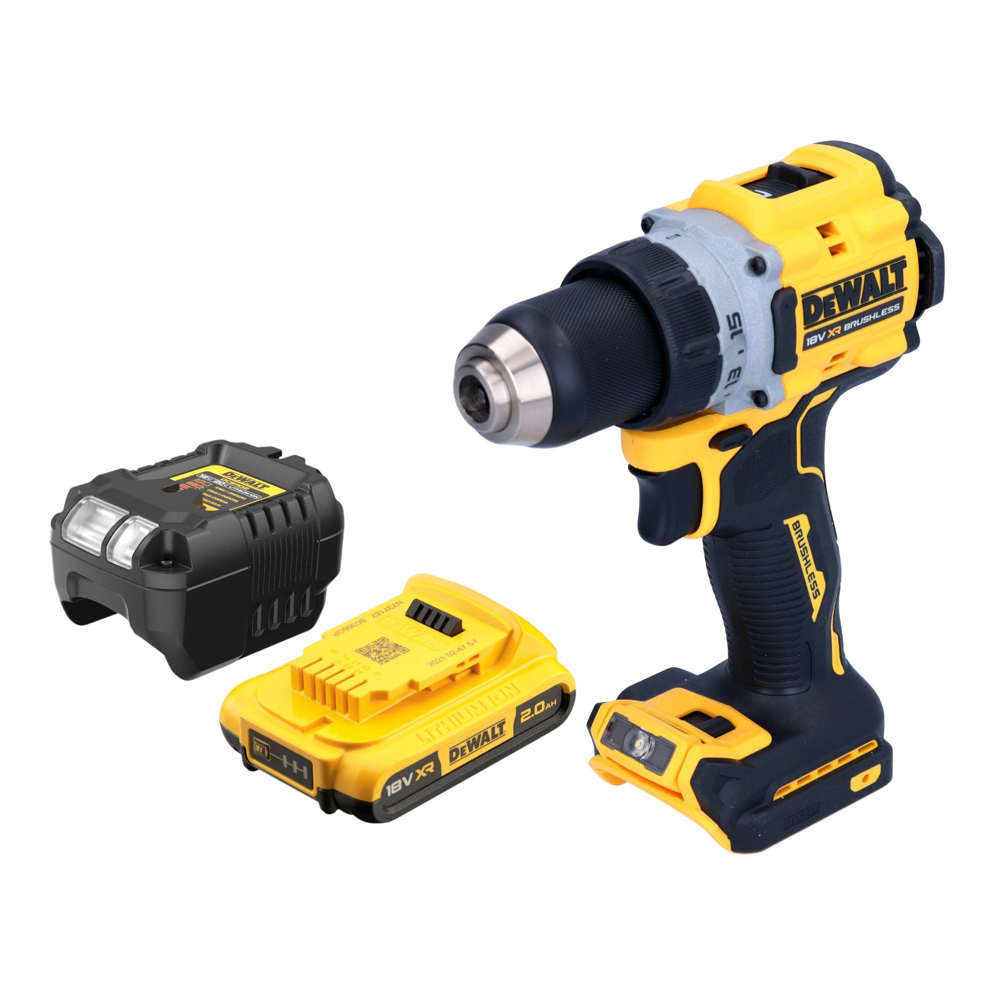 DeWalt DCD 800 D1 Akku Bohrschrauber 18 V 90 Nm Brushless 1x Akku 2 0 Ah Ladegeraet 0 - toolbrothers