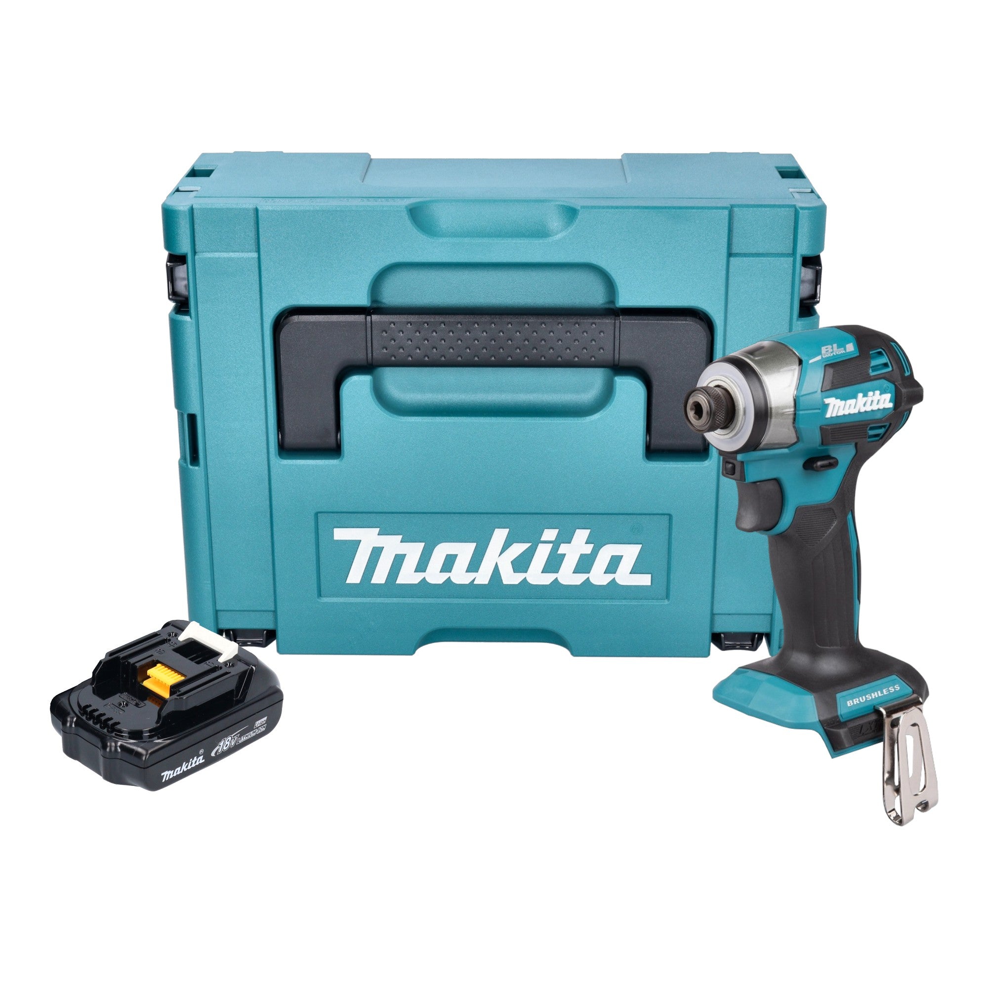 Makita DTD 173 Y1J Akku Schlagschrauber 18 V 180 Nm 1 4 Brushless 1x Akku 1 5 Ah Makpac ohne Ladegeraet 0 - toolbrothers