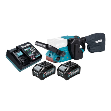 Makita BS 001 GM201 Akku Bandschleifer 40 V max 76 x 533 mm Brushless 2x Akku 4 0 Ah Ladegeraet 0 - toolbrothers