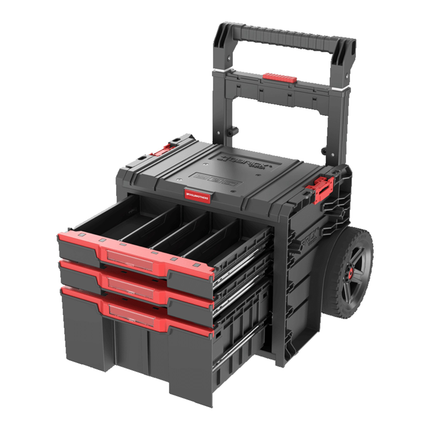 Toolbrothers RHINO L Cart 2 0 Plus Drawer 3 ECO Werkzeugkoffer auf Raedern 520 x 415 x 660 mm 12 l 2x 4 5 l abnehmbarer Doppelteleskopgriff 3 - toolbrothers