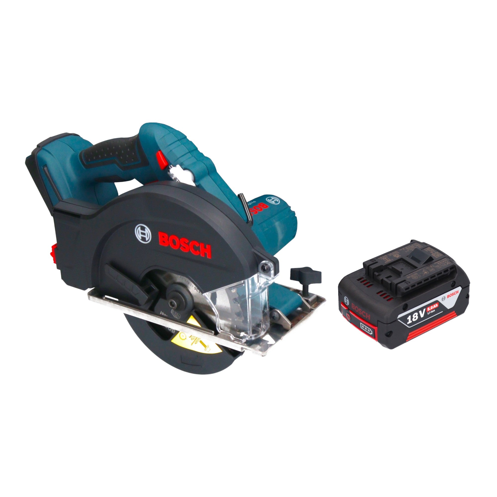 Bosch GKM 18V 50 Professional Akku Metall Handkreissaege 18 V 136 mm Brushless 1x Akku 5 0 Ah ohne Ladegeraet 0 - toolbrothers