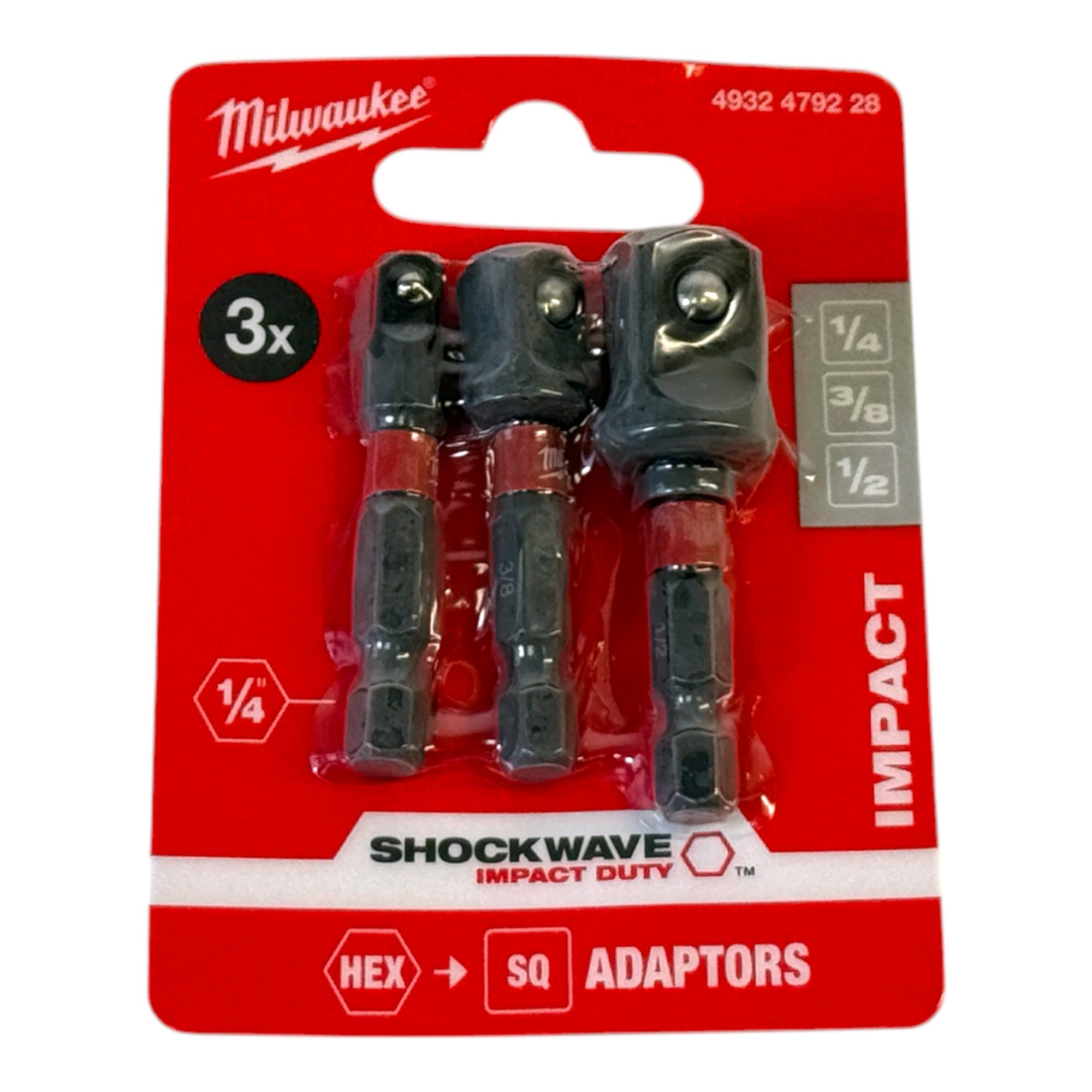 Millwaukee Shockwave Steckschluesseleinsatz Adapter 1 4 3 8 1 2 50 mm 3 tlg 4932479228  0 - toolbrothers