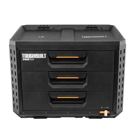 Toughbuilt StackTech TB B1 D 70 3 XL Werkzeugkiste Box mit 3 Schubladen 53 x 40 x 39 cm 22x Trennwand 1 - toolbrothers