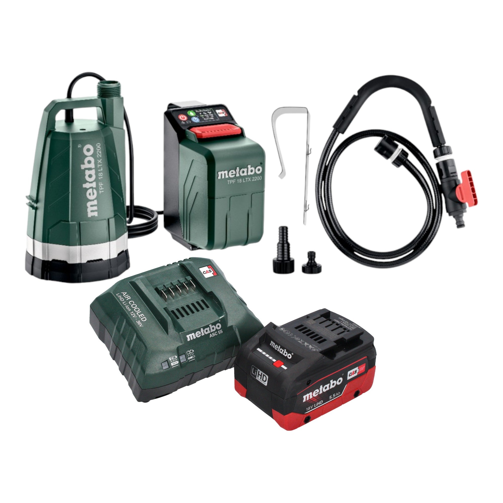 Metabo TPF 18 LTX 2200 Akku Tauch und Regenfasspumpe 18 V 2200 l h 1x LiHD Akku 5 5 Ah Ladegeraet 0 - toolbrothers