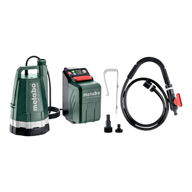 Metabo TPF 18 LTX 2200 Akku Tauch und Regenfasspumpe 18 V 2200 l h 2x LiHD Akku 10 0 Ah Ladegeraet 1 - toolbrothers