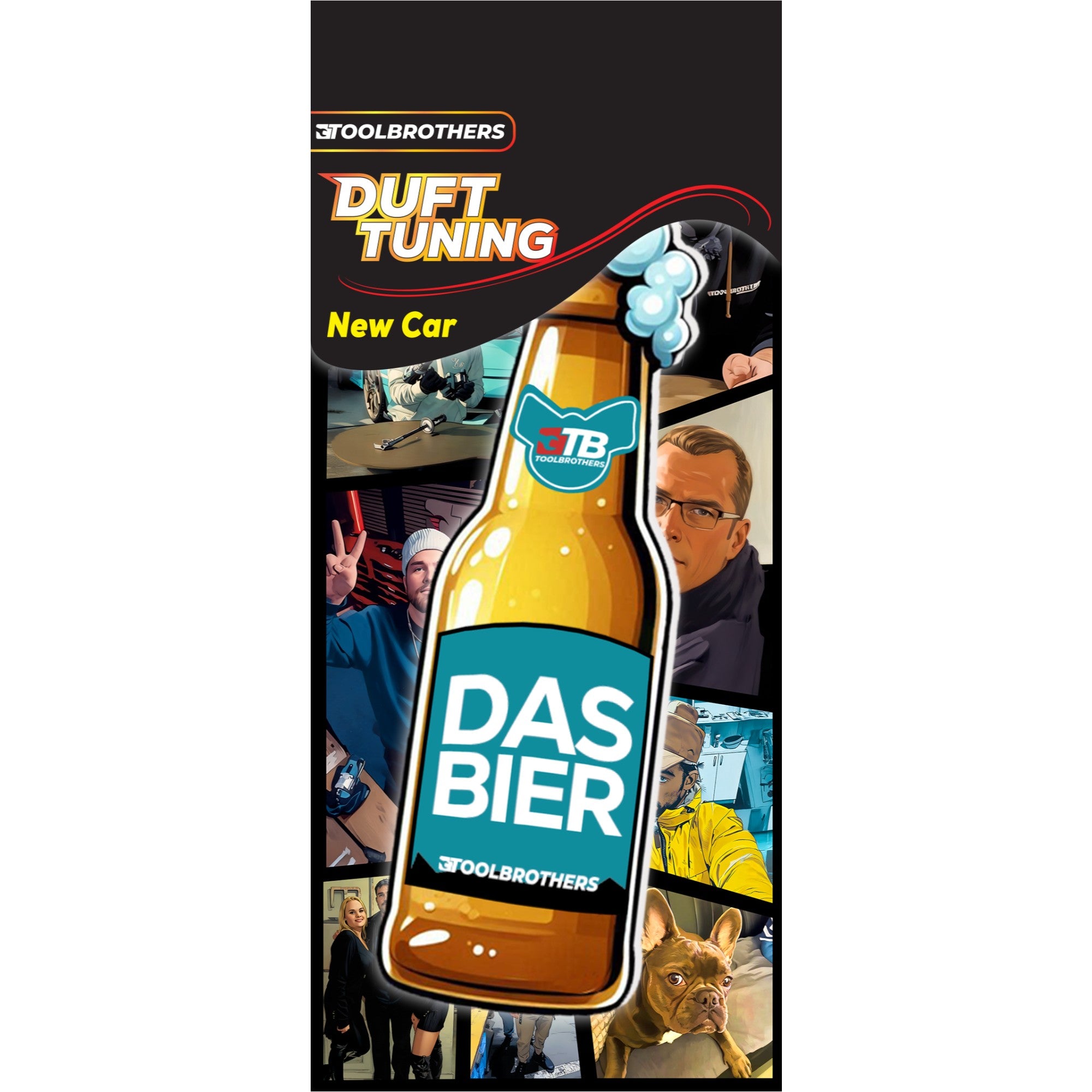 Toolbrothers Duftbaum DAS BIER Design Duft NEW CAR exotische und frische Duftnoten 0 - toolbrothers