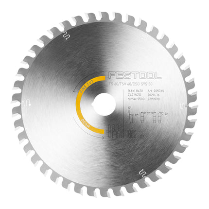 Festool KSB SORT 3 W L A 168x1 8 Kreissaegeblatt Set 168 x 1 8 mm 578568 fuer TS 60 K TSV 60 K CSC SYS 50 4 - toolbrothers