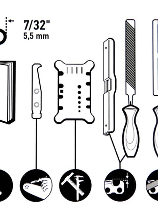 Oregon Schaerfwerkzeug Set 5 5 mm 6 tlg in Tasche 558551  3 - toolbrothers