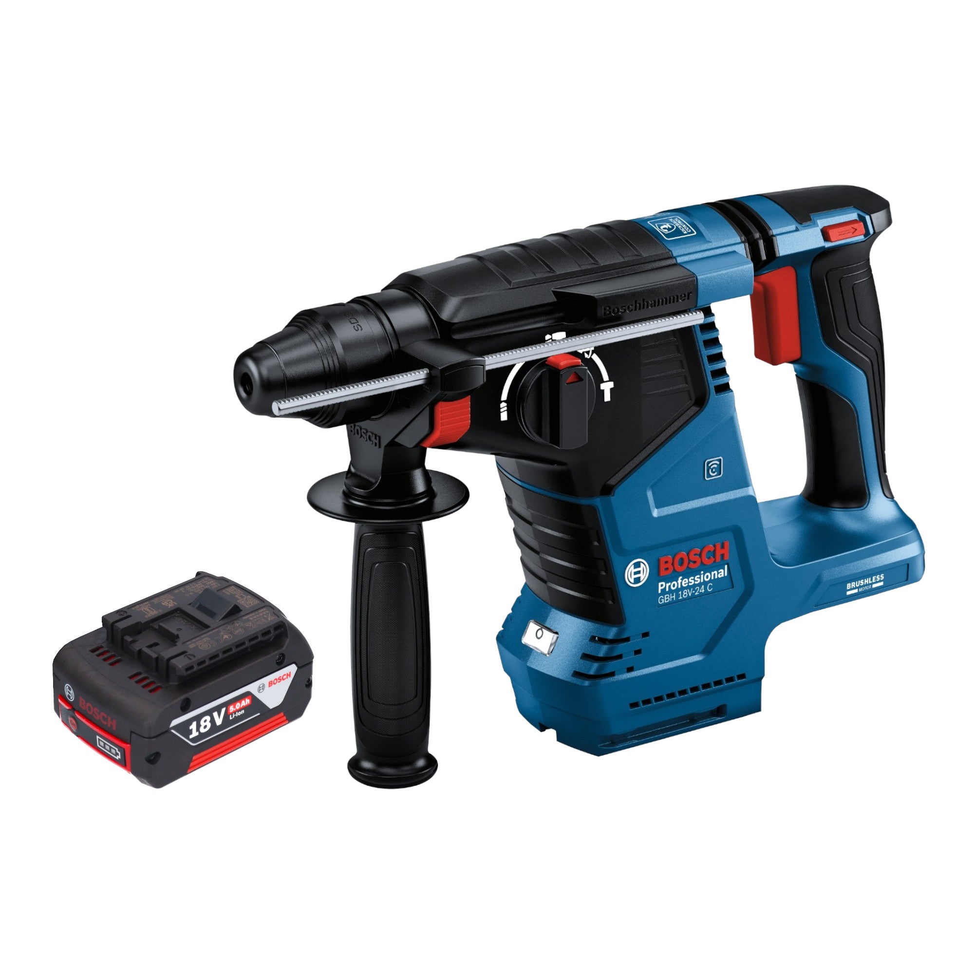 Bosch GBH 18V 24 C Professional Akku Bohrhammer 18 V 2 4 J Brushless SDS plus 1x Akku 5 0 Ah ohne Ladegeraet 0 - toolbrothers