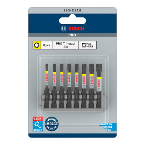 Bosch PRO Impact T Schrauberbit 55 mm Torx 8 tlg 2608522329 T15 T20 T25 T30 T40 1 - toolbrothers