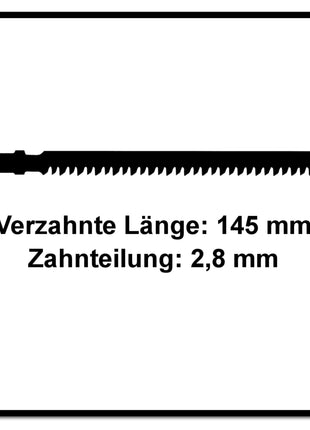 Festool S 145/2,8/5 Stichsägeblatt WOOD STRAIGHT CUT ( 204264 ) für PS 300, PSB 300, PS 400, PSC 400, PSBC 400, PSB 400, PS 420, PSB 420, PSC 420, PSBC 420