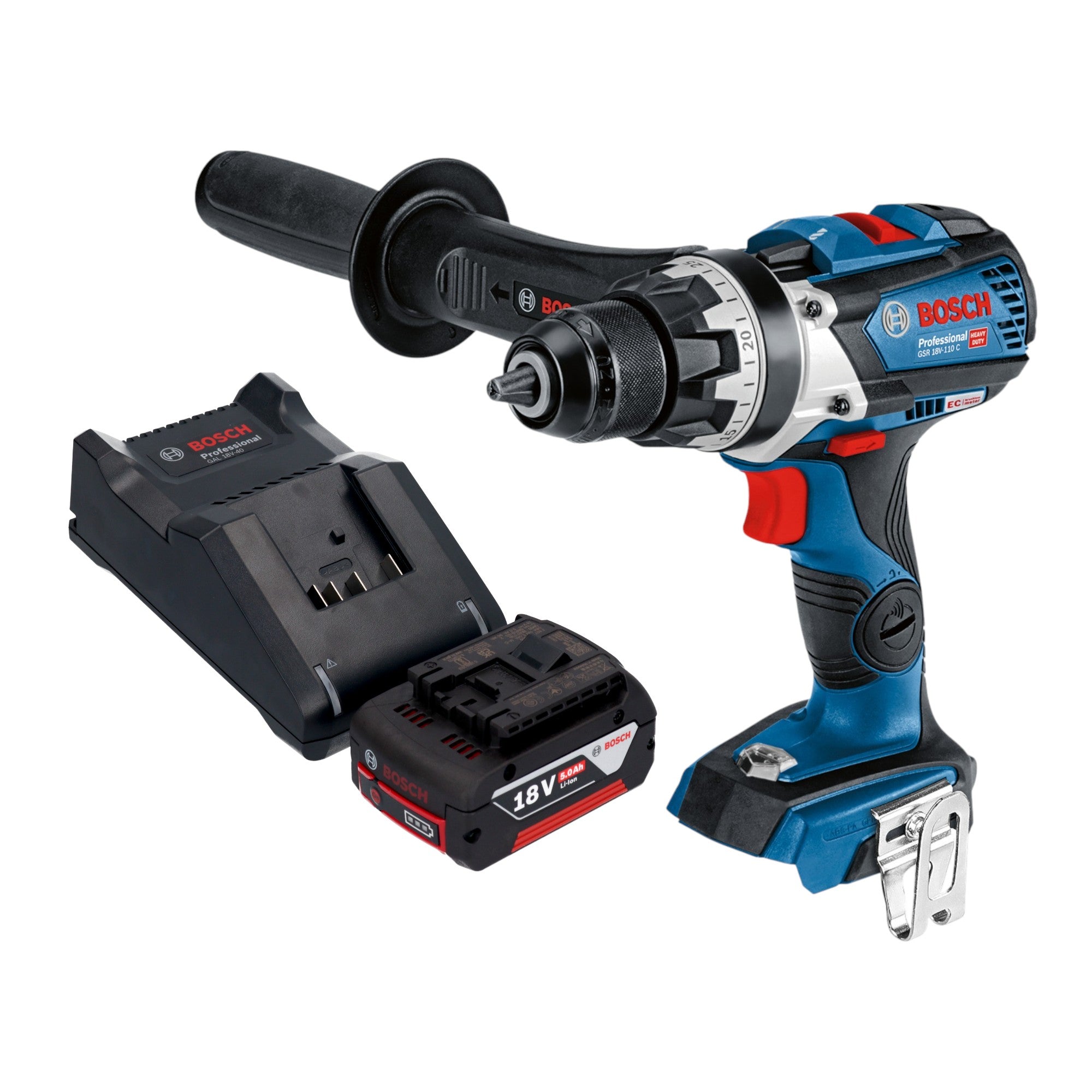 Bosch GSR 18V 110 C Professional Akku Bohrschrauber 18 V 110 Nm Brushless 1x Akku 5 0 Ah Ladegeraet 0 - toolbrothers
