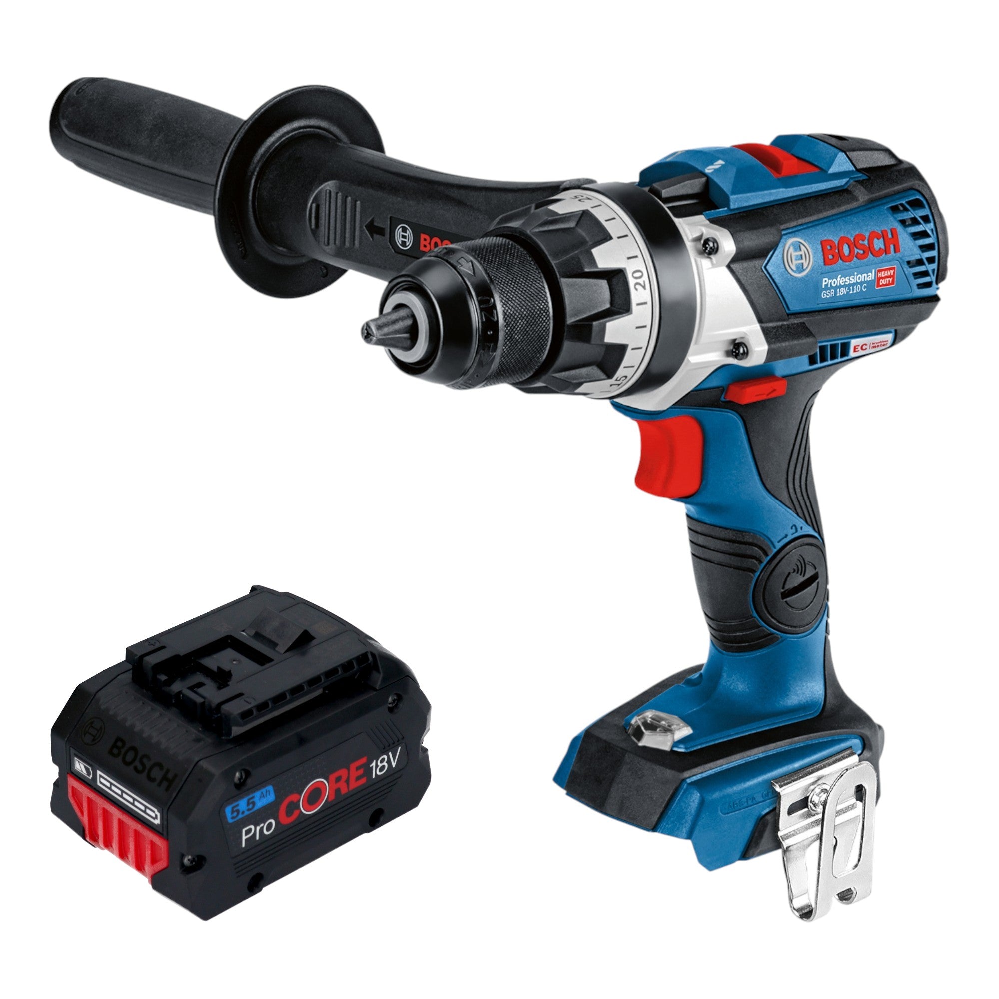 Bosch GSR 18V 110 C Professional Akku Bohrschrauber 18 V 110 Nm Brushless 1x ProCORE Akku 5 5 Ah ohne Ladegeraet 0 - toolbrothers