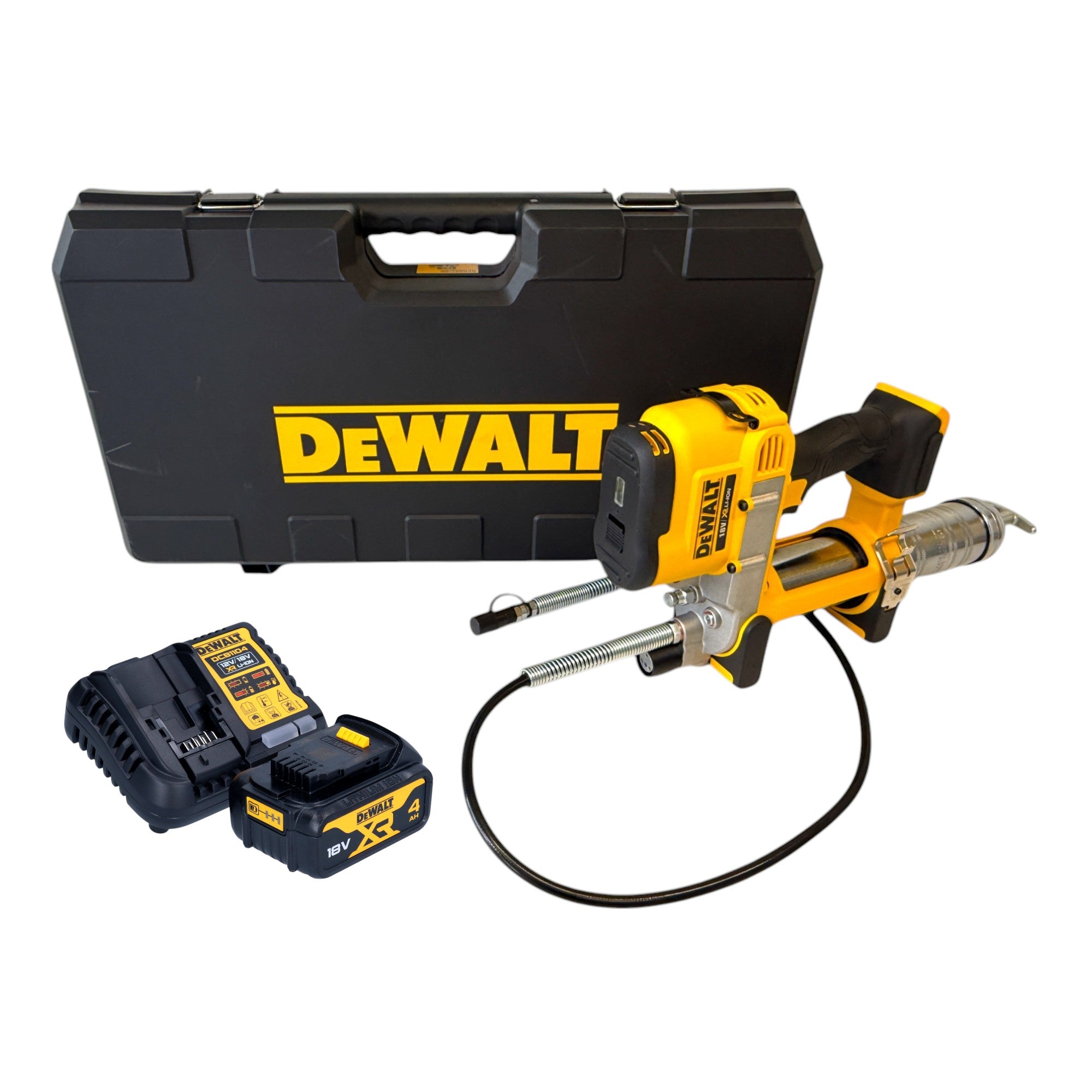 DeWalt DCGG 571 M1K Akku Fettpresse 18 V 1x Akku 4 0 Ah Ladegeraet 0 - toolbrothers