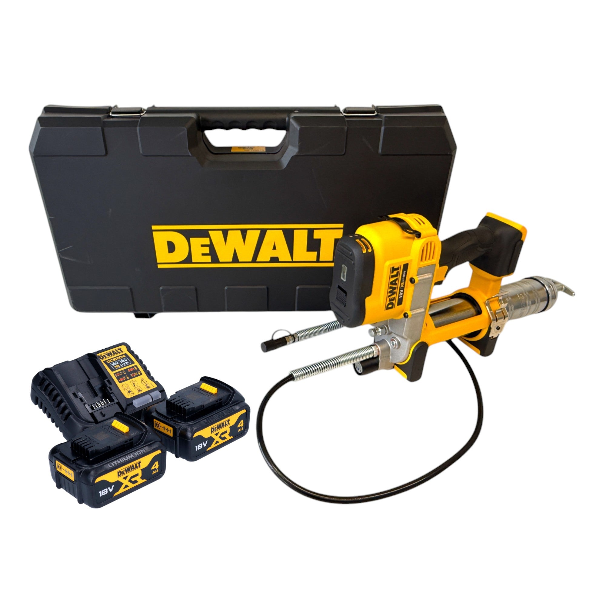 DeWalt DCGG 571 M2K Akku Fettpresse 18 V 2x Akku 4 0 Ah Ladegeraet 0 - toolbrothers