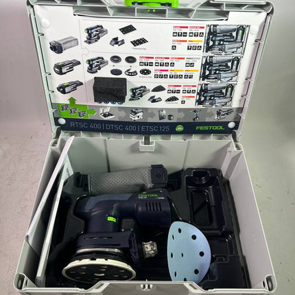 Festool ETSC 125 Basic Akku Exzenterschleifer 576370 18 V 125 mm Brushless Systainer Gebraucht 2 - toolbrothers