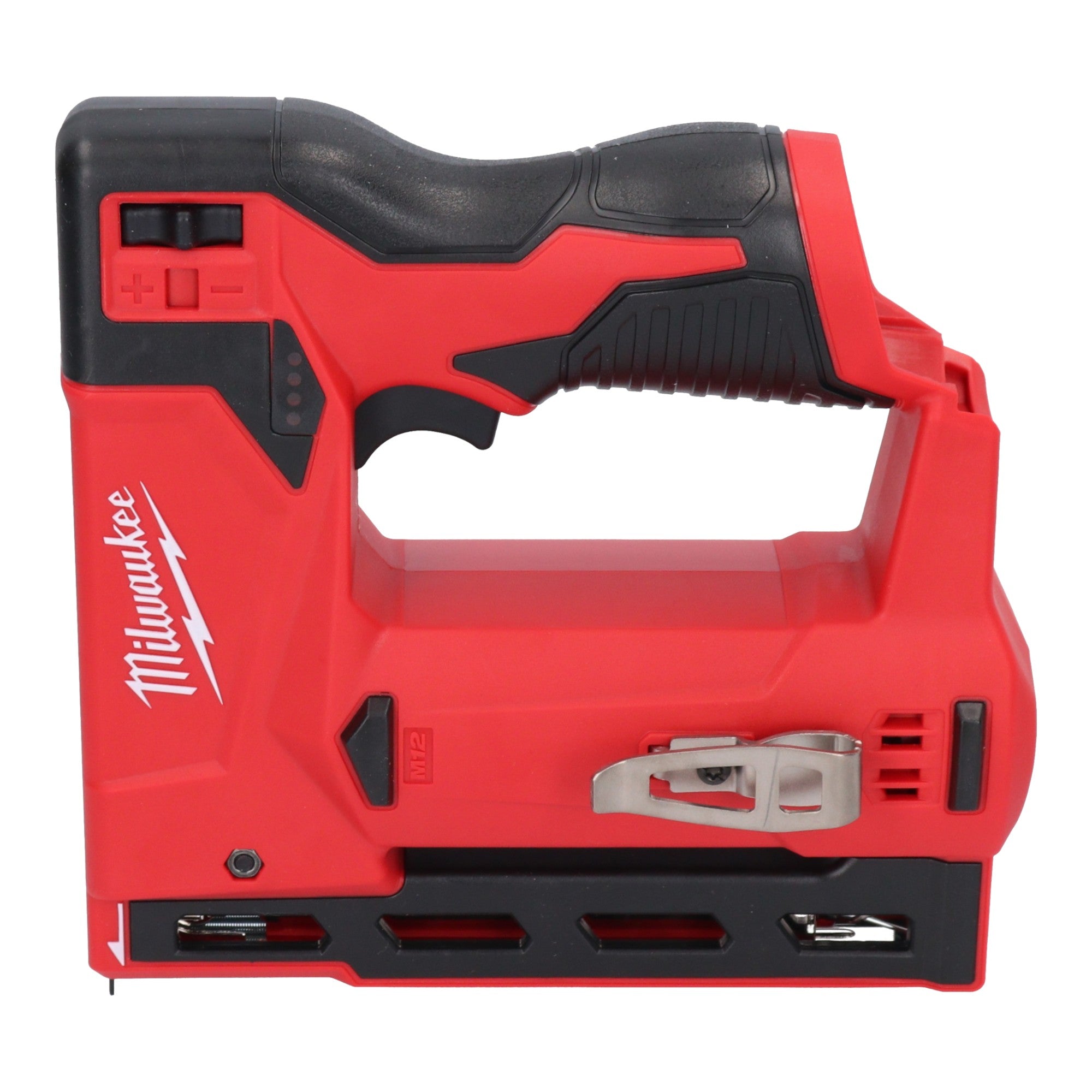 Milwaukee M12 BST 502 Akku Tacker 12 V 6 14 mm 2x Akku 5 0 Ah Ladegeraet 1 - toolbrothers