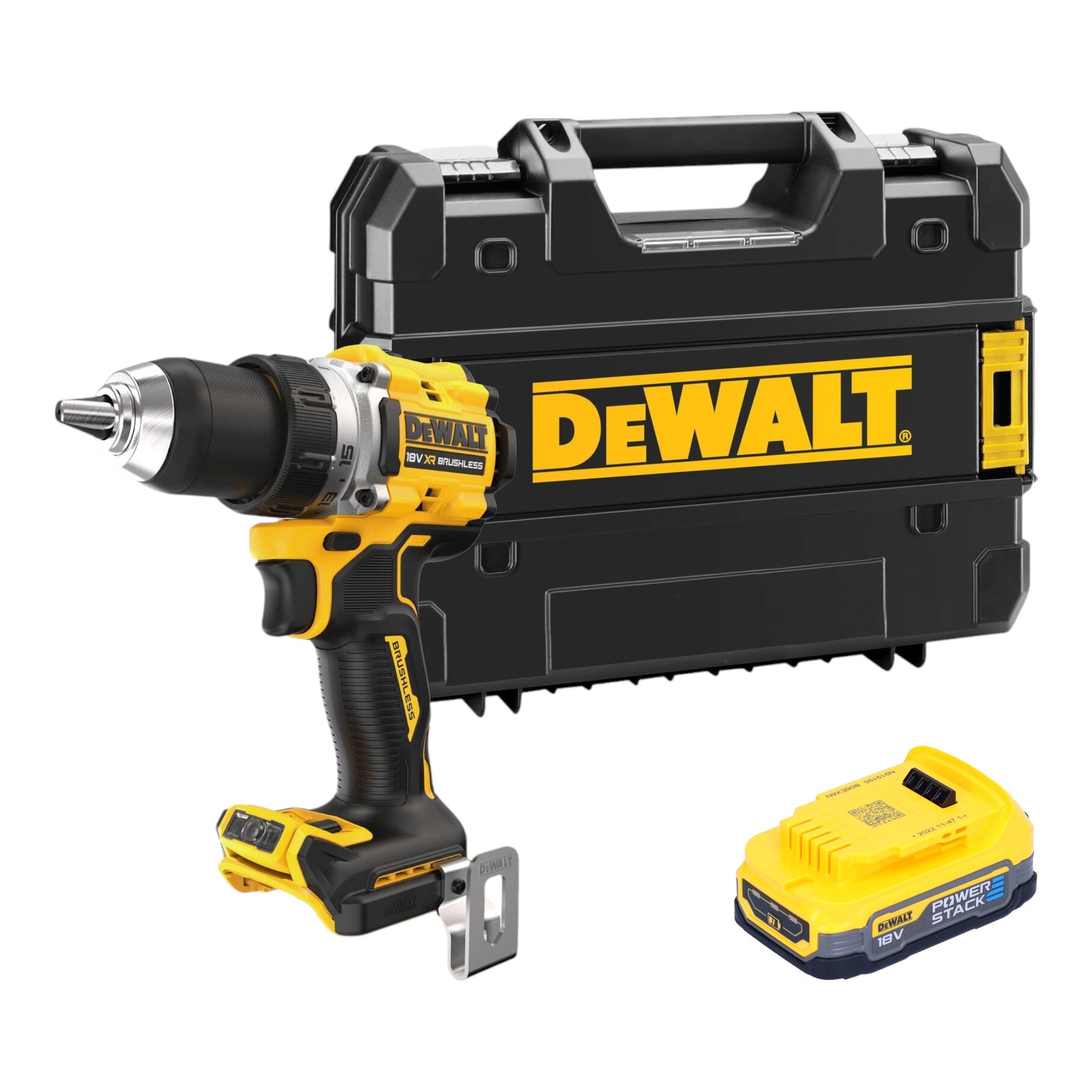 DeWalt DCD 800 NT Akku Bohrschrauber 18 V 90 Nm Brushless 1x Powerstack Akku 1 7 Ah TSTAK ohne Ladegeraet 0 - toolbrothers