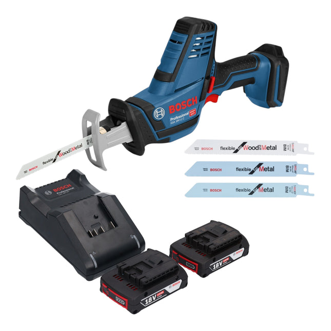 Bosch GSA 18V LI C Professional Akku Reciprosaege Saebelsaege 18 V 2x Akku 2 0 Ah Ladegeraet 0 - toolbrothers