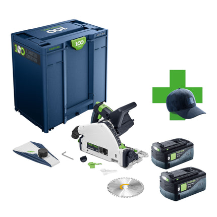 Festool TSC 55 KEB Basic 100Y Limited Edition Akku Tauchsaege 18 36 V 2x 18 V 160 mm Brushless 2x Akku 5 0 Ah Systainer ohne Ladegeraet 0 - toolbrothers