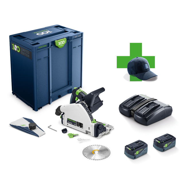 Festool TSC 55 KEBI Plus XL 100Y Limited Edition Akku Tauchsaege 18 36 V 2x 18 V 160 mm Brushless 578226 2x Akku 5 0 Ah Ladegeraet Systainer 0 - toolbrothers
