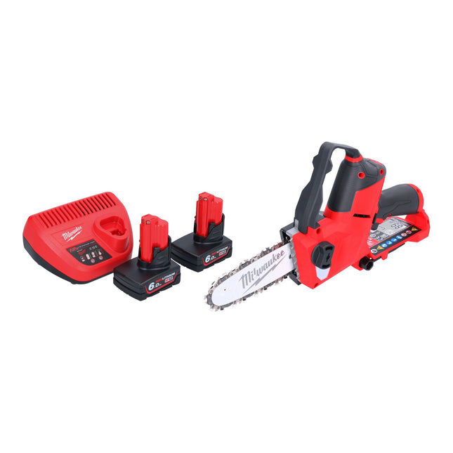 Milwaukee M12 FHS 602 Akku Astsaege 12 V 15 cm Brushless 2x Akku 6 0 Ah Ladegeraet 0 - toolbrothers