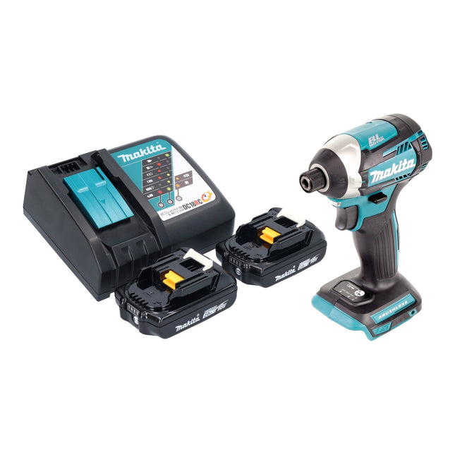 Makita DTD 154 RA Akku Schlagschrauber 18 V 175 Nm 1 4 Brushless 2x Akku 2 0 Ah Ladegeraet 0 - toolbrothers