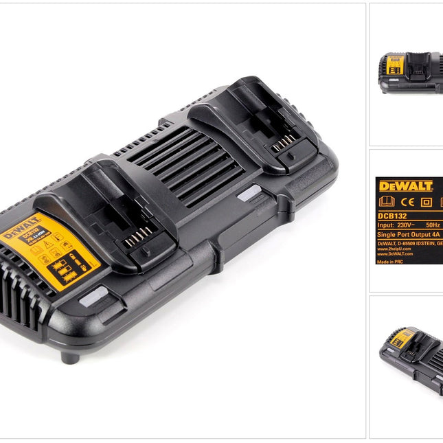 DeWalt DCB 132 X2 Akku Starter Set 18 54 V 2x Akku 9 0 Ah DCB 132 Doppelladegeraet 0 - toolbrothers