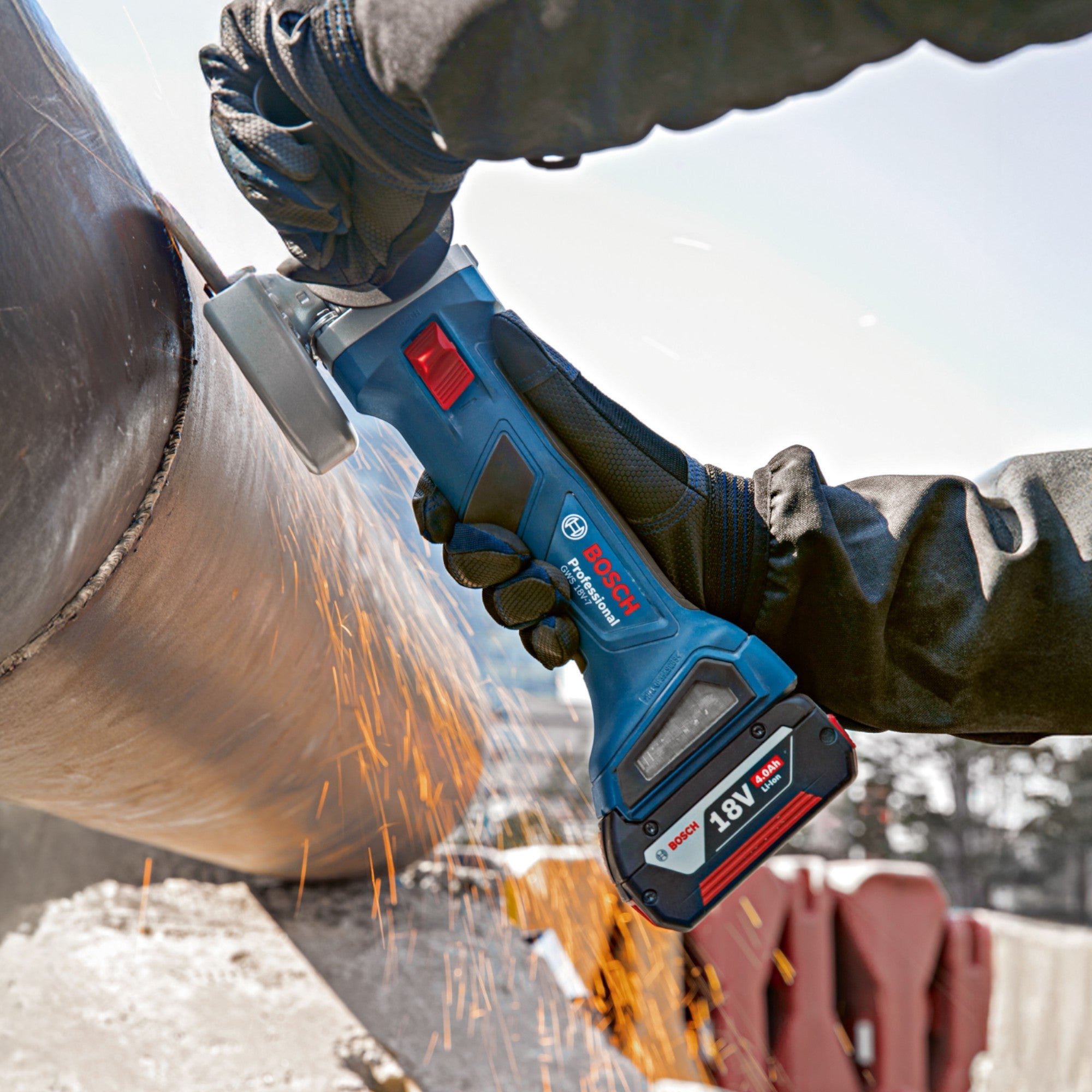 Bosch GWS 18V 7 Professional Akku Winkelschleifer 18 V 115 mm Brushless 2x ProCORE Akku 4 0 Ah Ladegeraet 3 - toolbrothers