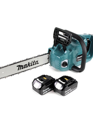 Makita DUC 405 T2 Akku Kettensäge 36V ( 2x18V ) Brushless 40 cm + 2x 5,0 Ah Akku - ohne Ladegerät - Toolbrothers