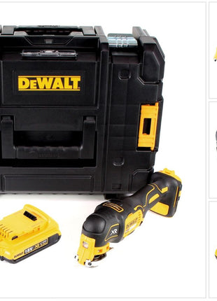 DeWalt DCS 355 NT Akku Oszillierer 18V Brushless Solo + 1x Akku 2,0Ah + TSTAK - ohne Ladegerät - Toolbrothers