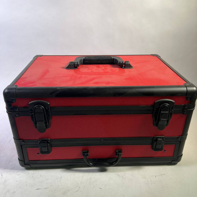 Toolbrothers TX Alu Werkzeug Koffer rot fuer Akku Schlagschrauber und Schlagbohrschrauber 70 tlg Bit Bohrer Set Wuerfelschaum Einlage Unvollstaendig 1 - toolbrothers