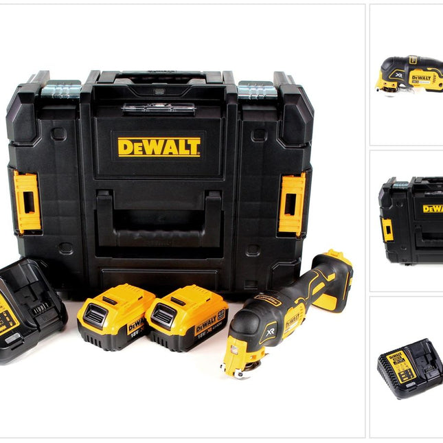 DeWalt DCS 355 M2 Akku Oszillierer 18V Brushless Solo + 2x Akku 4,0Ah + Ladegerät + TSTAK - Toolbrothers