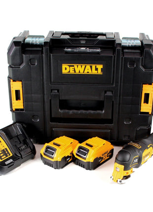 DeWalt DCS 355 P2 Akku Oszillierer 18V Brushless Solo + 2x Akku 5,0Ah + Ladegerät + TSTAK - Toolbrothers