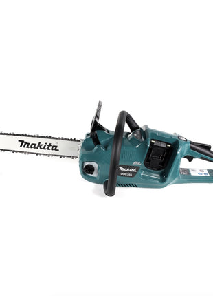 Makita DUC 355 PT2 Akku Kettensäge 36V ( 2x18V ) Brushless 35 cm + 2x 5,0 Ah Akku + Doppelladegerät - Toolbrothers