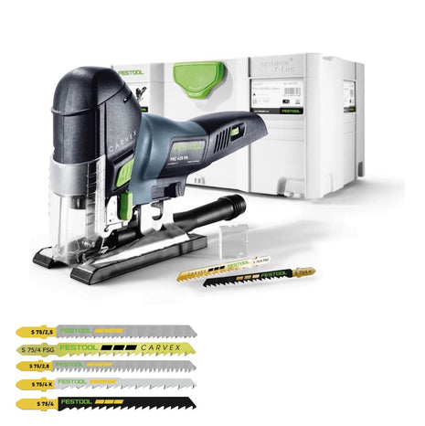 Festool PSC 420 EB Li-Basic Akku Pendelstichsäge CARVEX im Systainer + 25-teiliges Festool Stichsägeblatt-Set STS-Sort/25 W für Holz - ohne Akku und Ladegerät ( 574713 ) - Toolbrothers