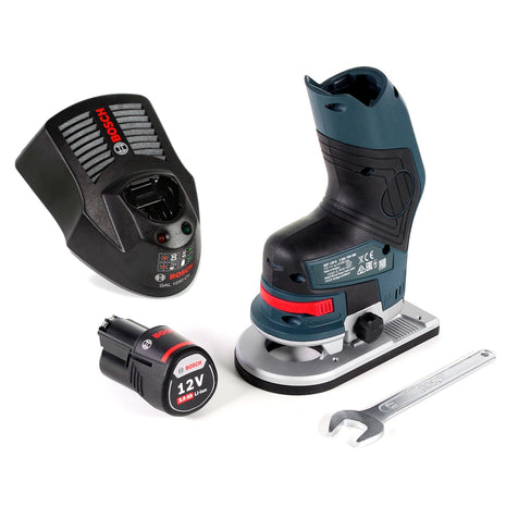 Bosch GKF 12V-8 Akku Kantenfräse 12V + 1x Akku 3,0Ah Akku + Schnellladegerät - Toolbrothers