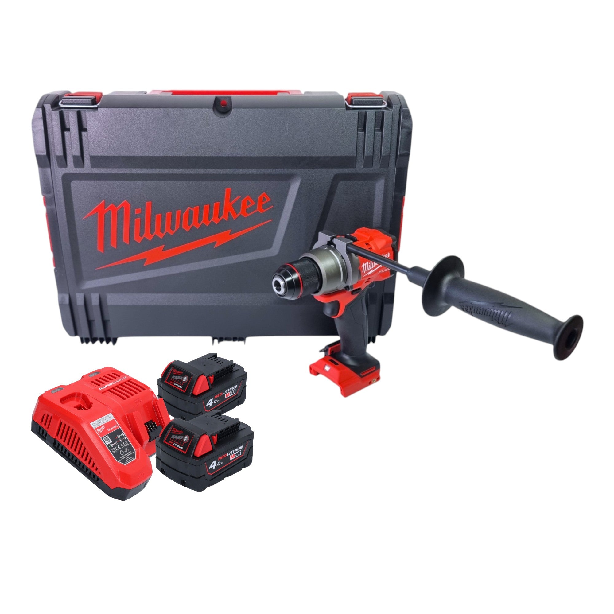 Milwaukee M18 FDD3 402X Akku Bohrschrauber 18 V 158 Nm Brushless 2x Akku 4 0 Ah Ladegeraet HD Box 0 - toolbrothers