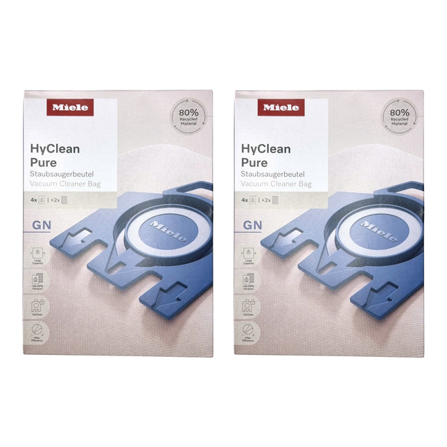Miele 2x HyClean Pure GN Staubsaugerbeutel 8 Stueck mit Filter 2x 12421130 fuer Complete C2 C3 Classic C1 S8 S5 S2 0 - toolbrothers