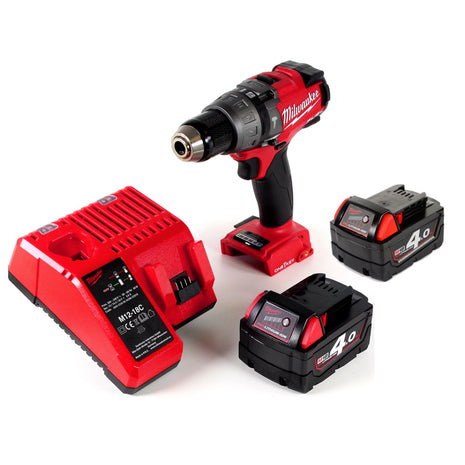 Milwaukee M18 ONEPD-402C Li-Ion Akku Schlagbohrschrauber mit innovativer One Key Bluetooth Funktion + 2x B4 4,0 Ah Akku + Ladegerät - Toolbrothers