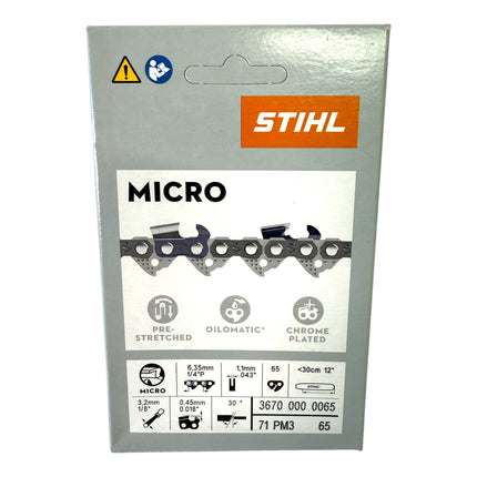 Stihl 3x 1 4 Picco Micro 3 PM3 Saegekette 30 cm 1 4 P 1 1 mm 65 TG 3 Stueck 3x 36700000065  3 - toolbrothers