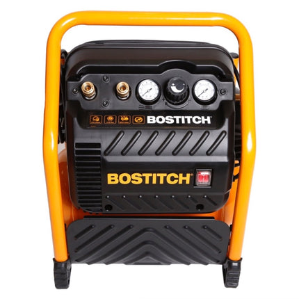 Bostitch RC10SQ-E Baustellen Kompressor 9,4 Liter / 1,5 PS / 13,78 Bar / 230 V extrem leise + CPACK30 Druckluftschlauch 30 m mit Aufwickler Haspel - Toolbrothers
