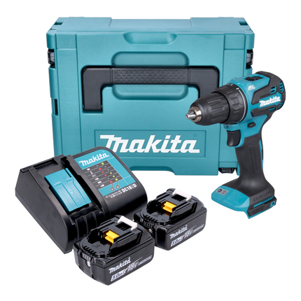 Makita DDF 490 STJ Akku Bohrschrauber 18 V 65 Nm 1 2 Brushless 2x Akku 5 0 Ah Ladegeraet Makpac 0 - toolbrothers